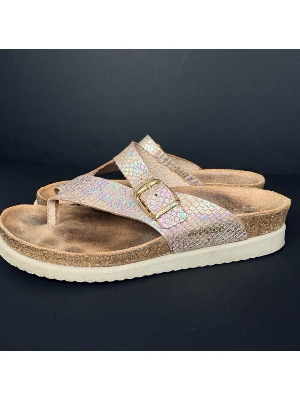 Mephisto Helen Reptilia Sandal Multicolor Women’s 37 7 US Cork Leather